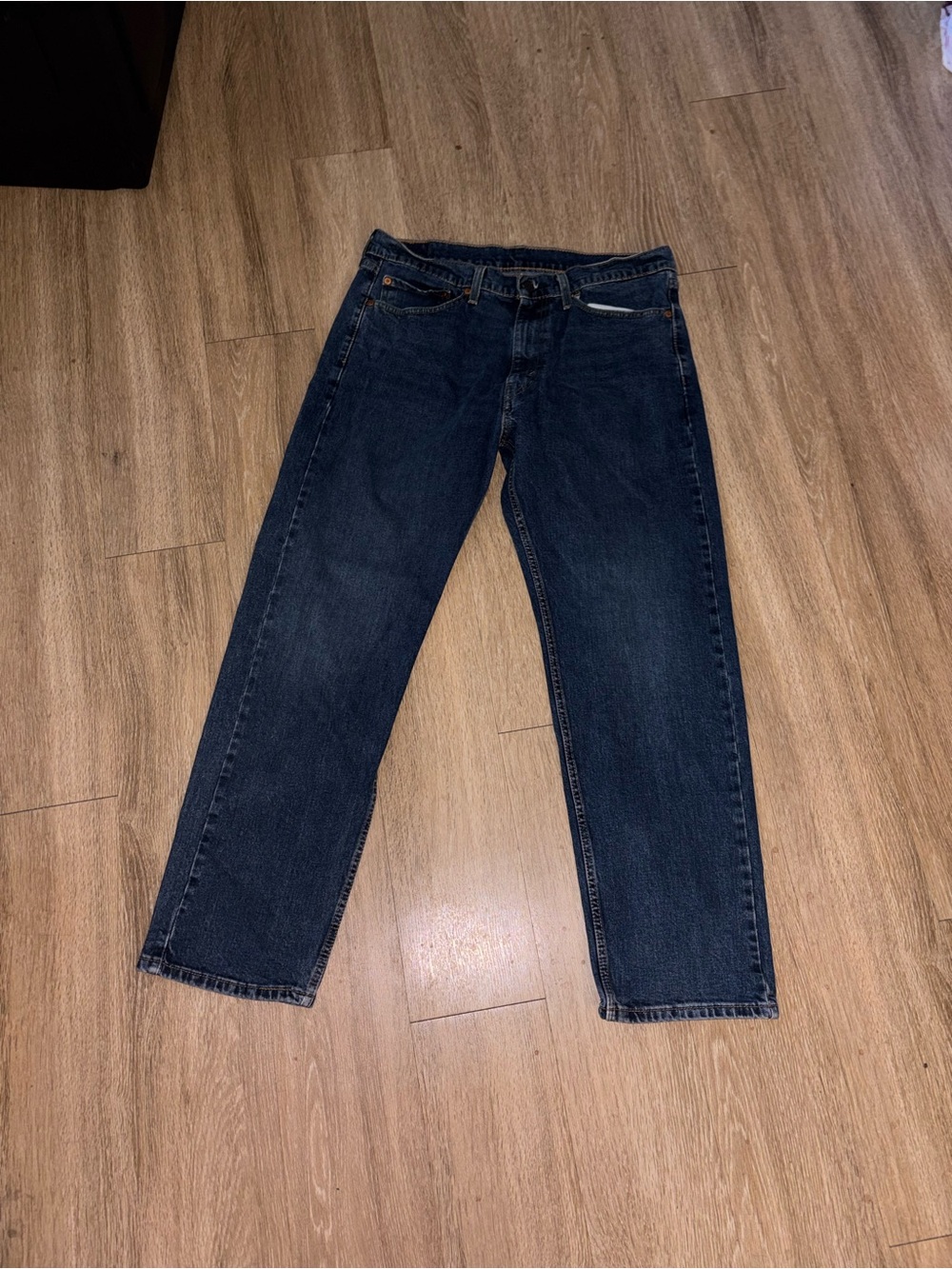 Levi’s 505 Mens Jeans 36x30 Dark Wash Straight Leg Classic Denim A89